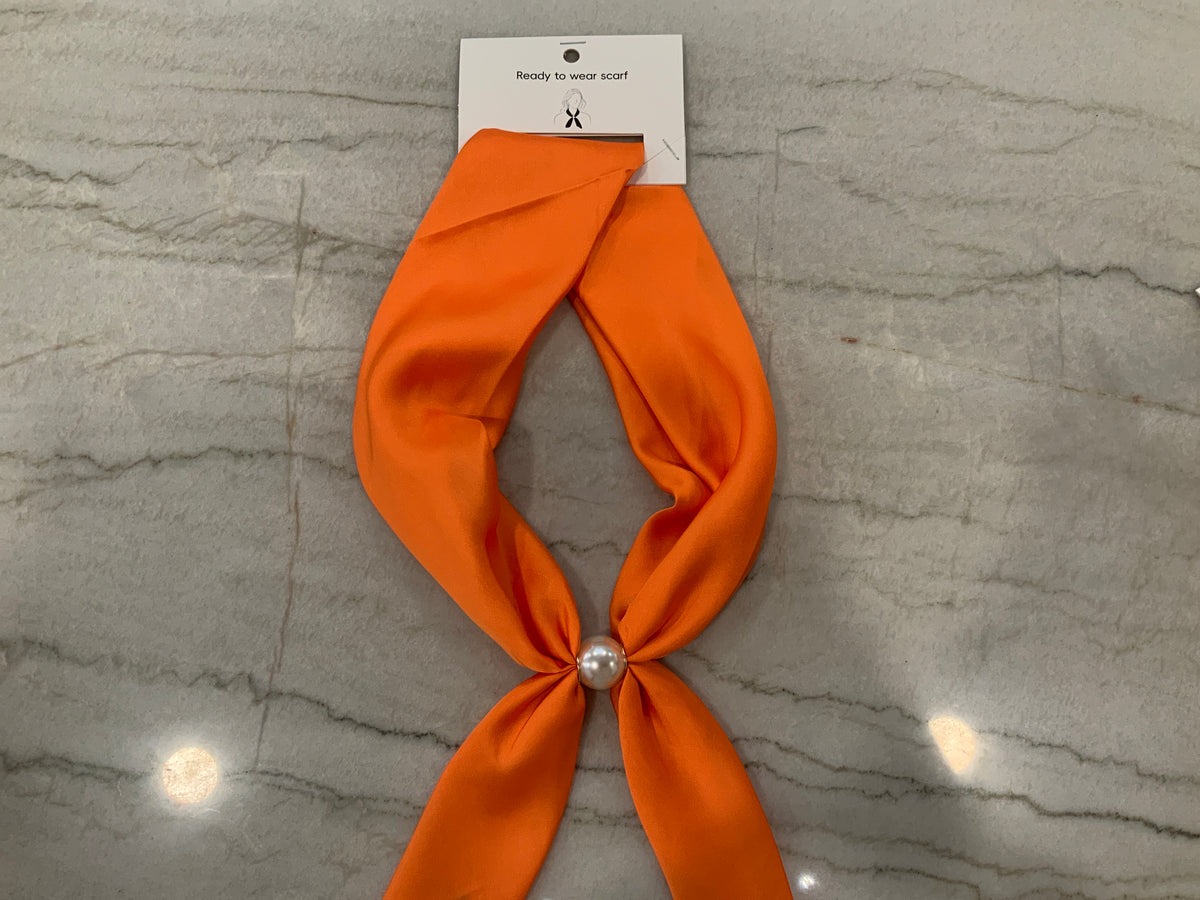 Ready-to-wear orange Magnetic scarf