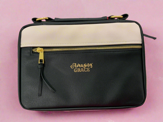 Amazing Grace Large black Bible Cover