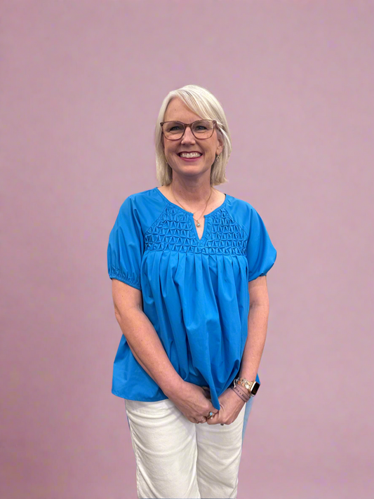 Washed In Wonder Blue Blouse
