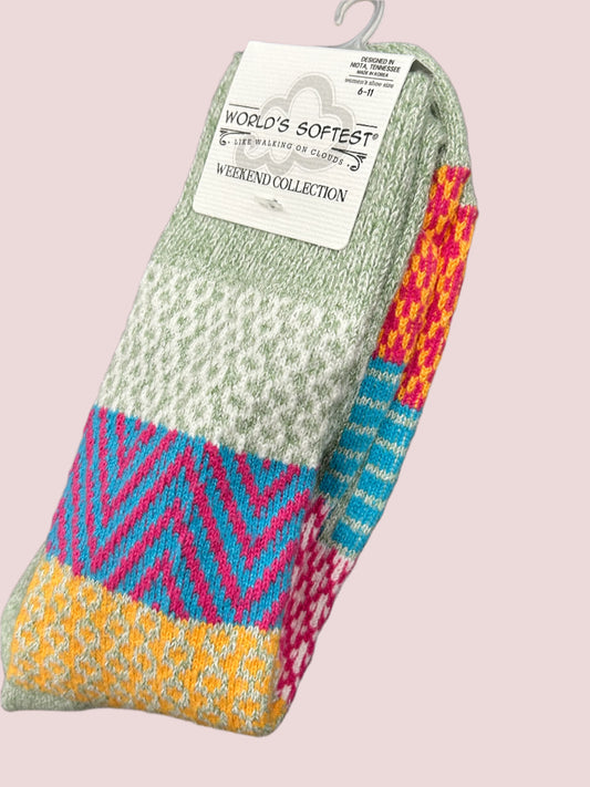 Sage Crew Socks