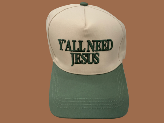 Y’all Need Jesus Hat - Green