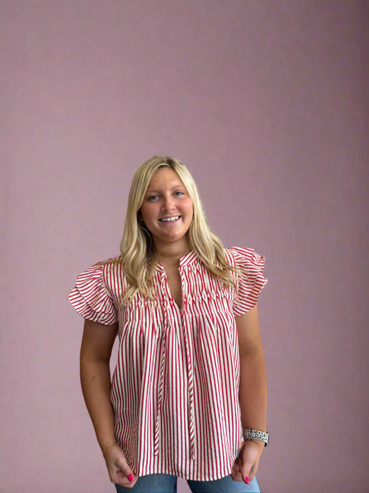 Happy Red Blouse