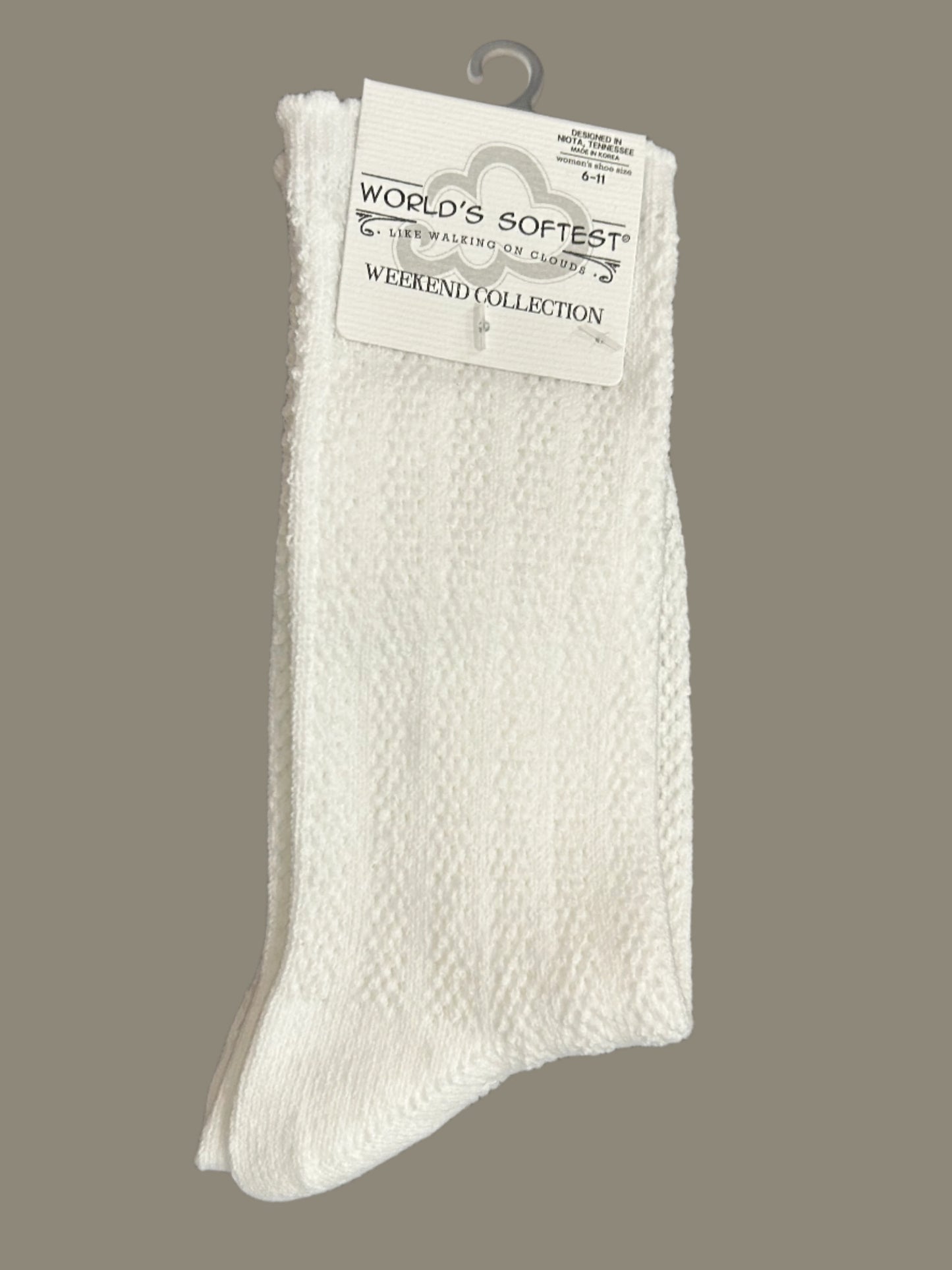 White Crew Socks