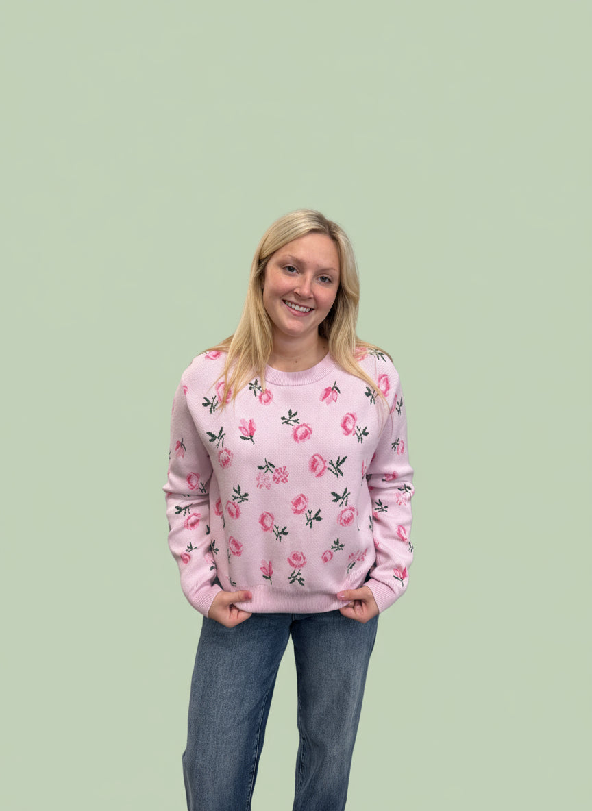 Pink Peony Sweater (117)