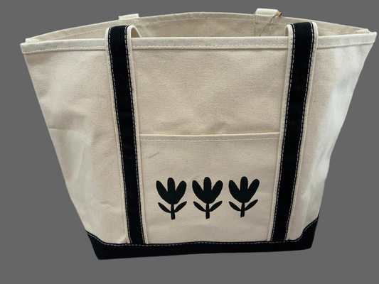 Medium luxe tote-flowers