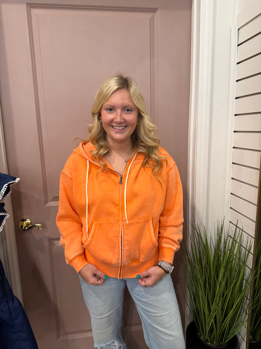 Orange Zip Up Jacket (117)