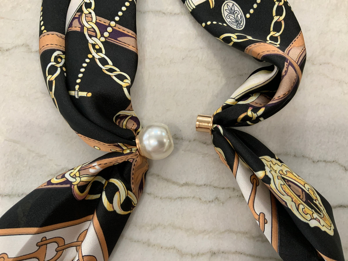 Ready-to-Wear black/tan Magnetic Scarf