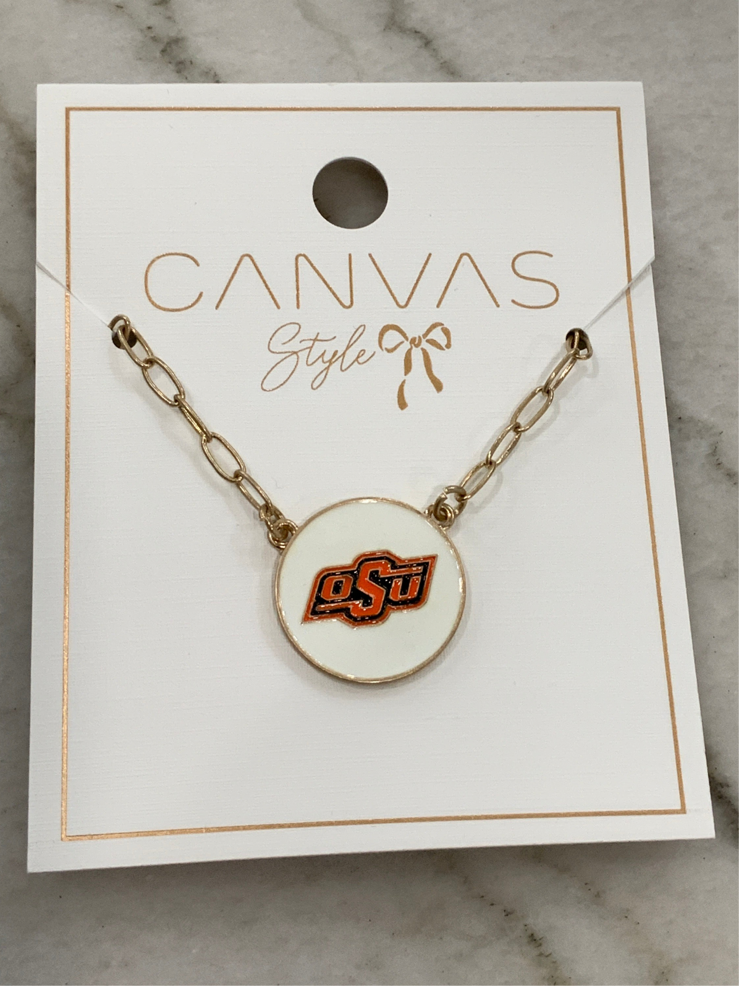 OSU Emblem Circle Necklace