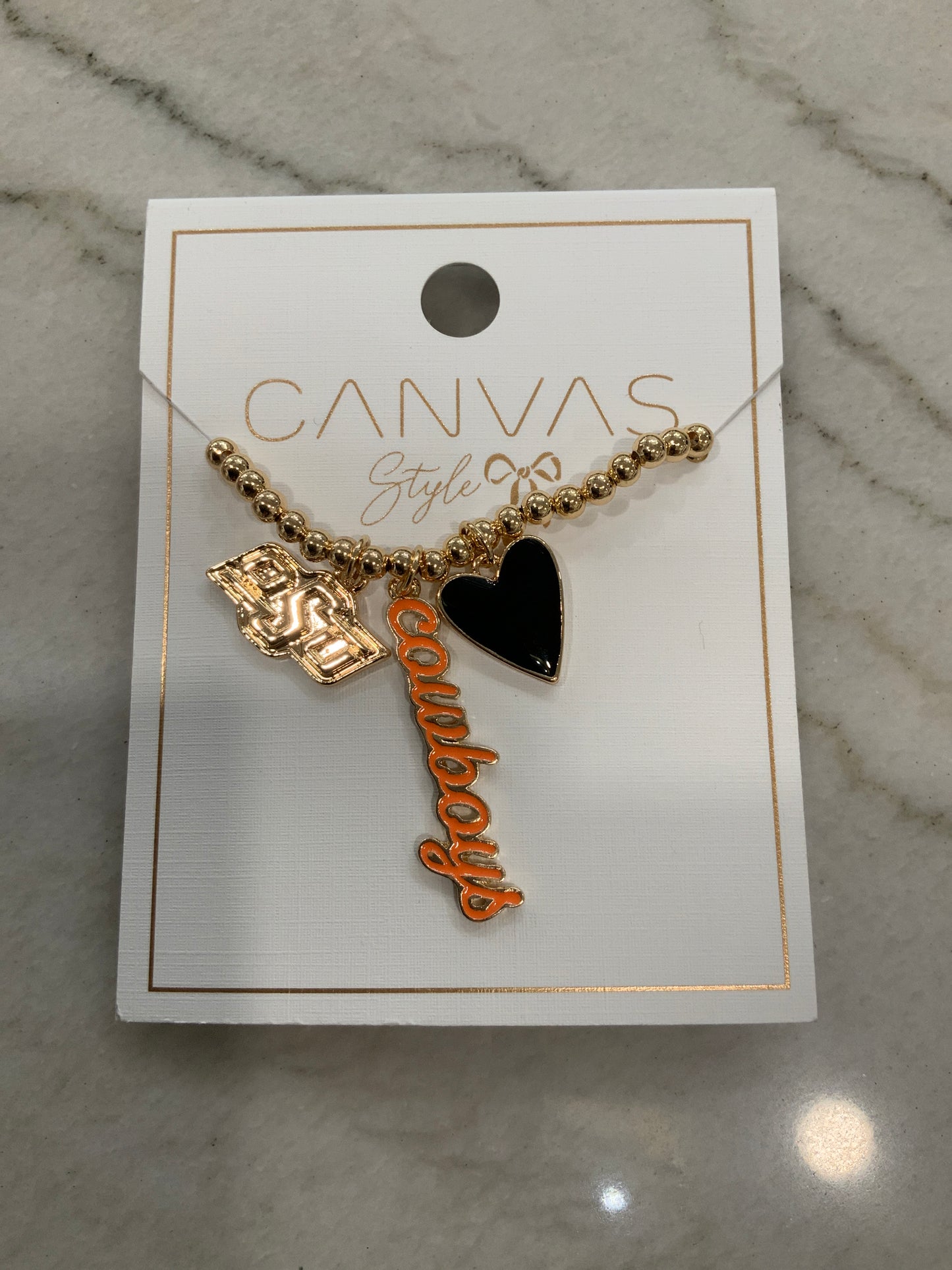 OSU Charm Beaded Necklace