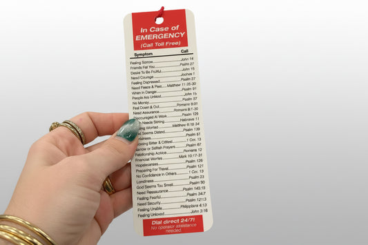 In Case Of Emergency Bookmark