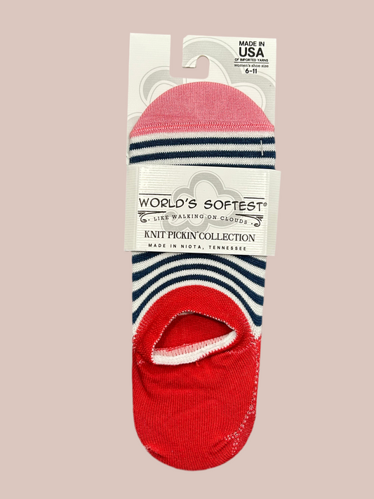 Navy Multi Stripe Ankle Socks