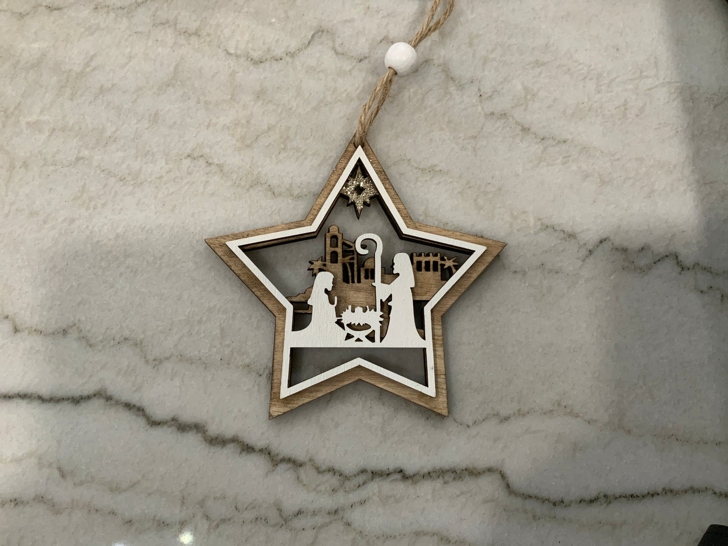 Wood Holy Night Ornament