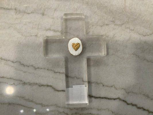 Clear Resin Intaglio Heart