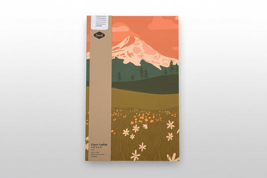 Rosy Mountain lay flat journal