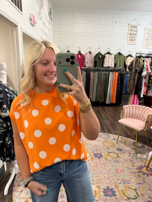 Cheerful Mood Orange Sweater