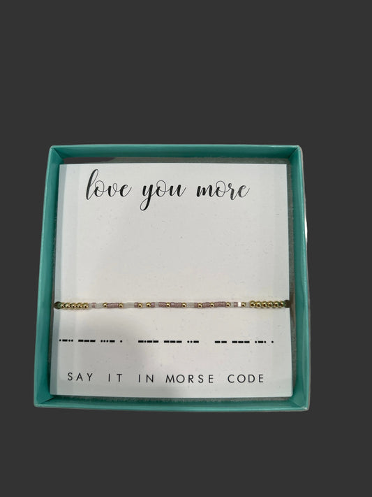 Love You More Beaded Bracelet Dot & Dash