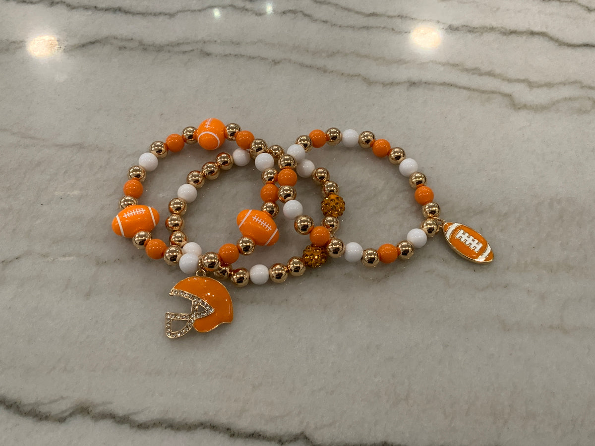 Gameday Football Bracelet Set of 3