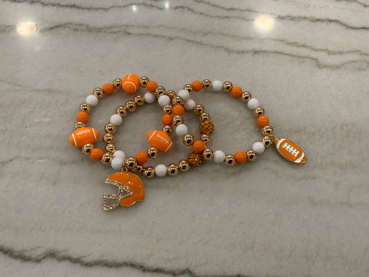 Gameday Football Bracelet Set of 3
