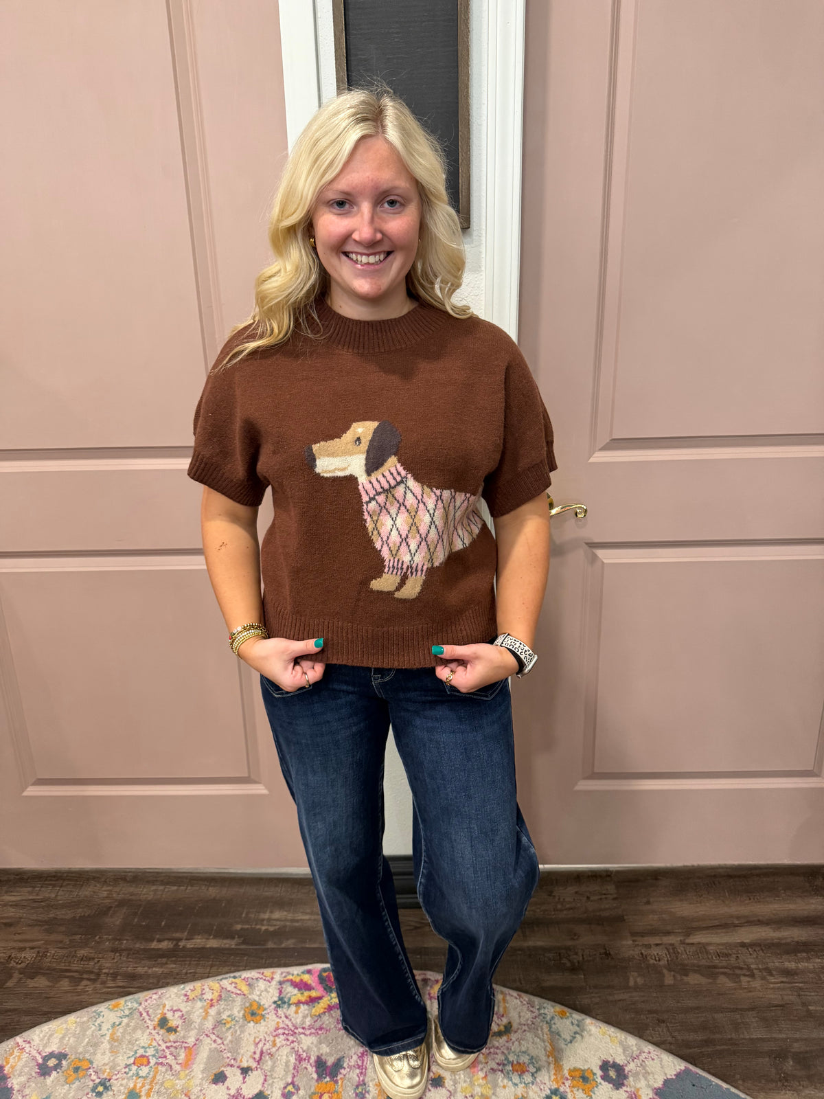 Dark Brown Winnie Dog Sweater