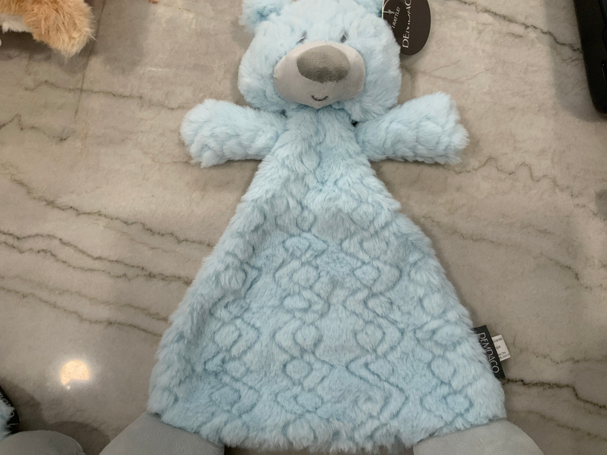 Blue Bear Rattle Blankie