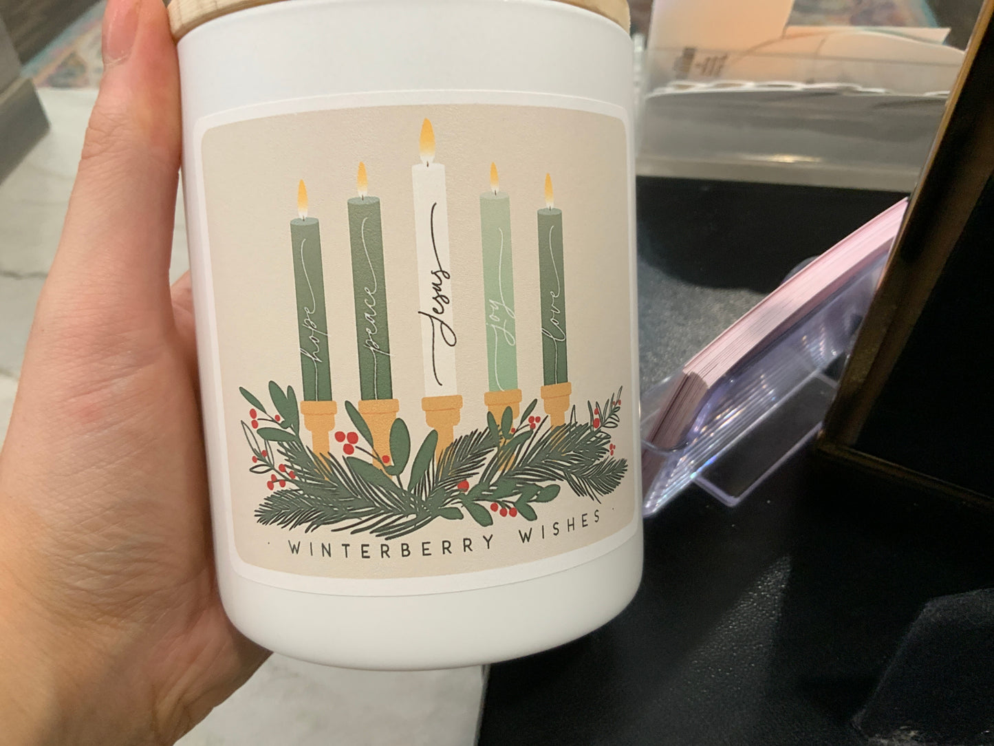 Christmas Candles Winterberry