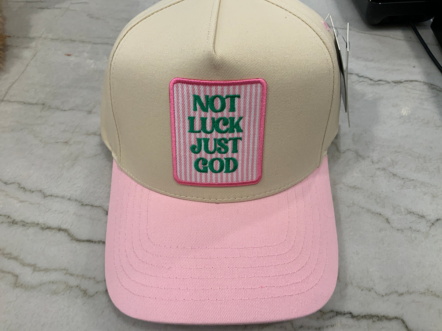 Not Luck Just God Pink Hat