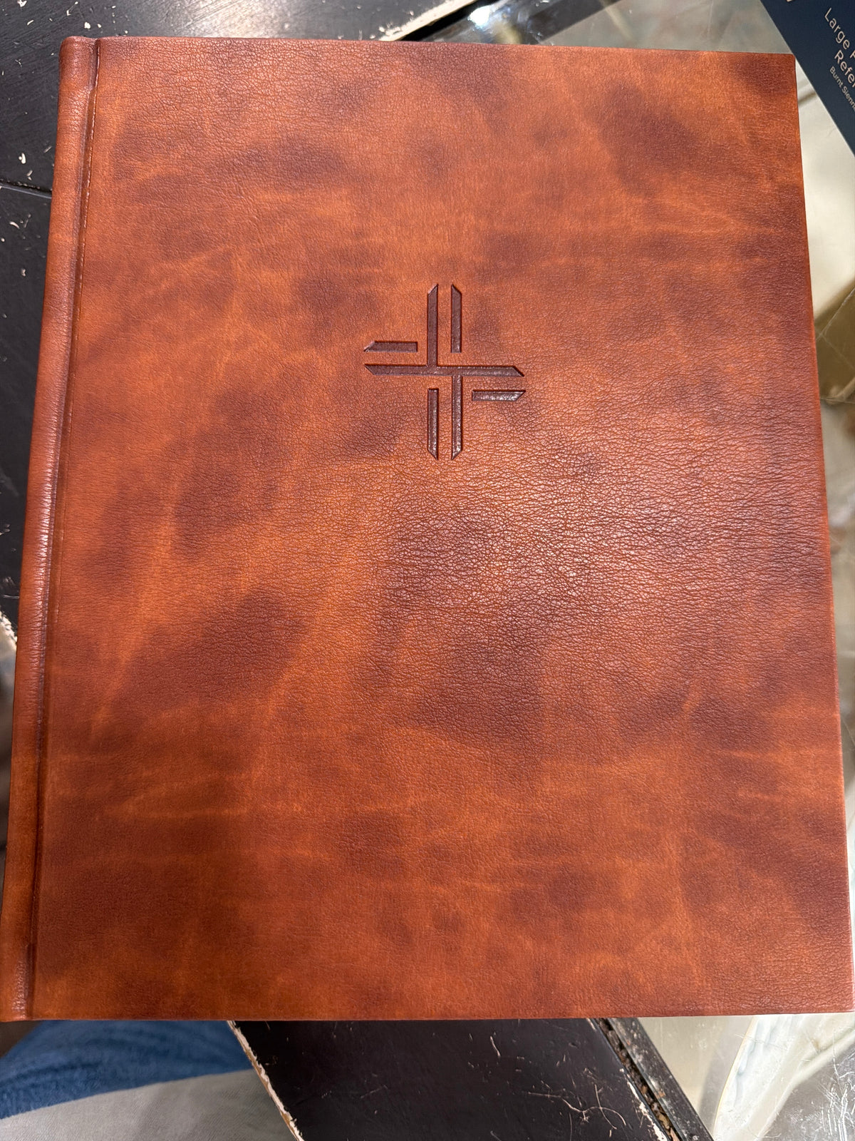 Brown Cross Large Print Bible