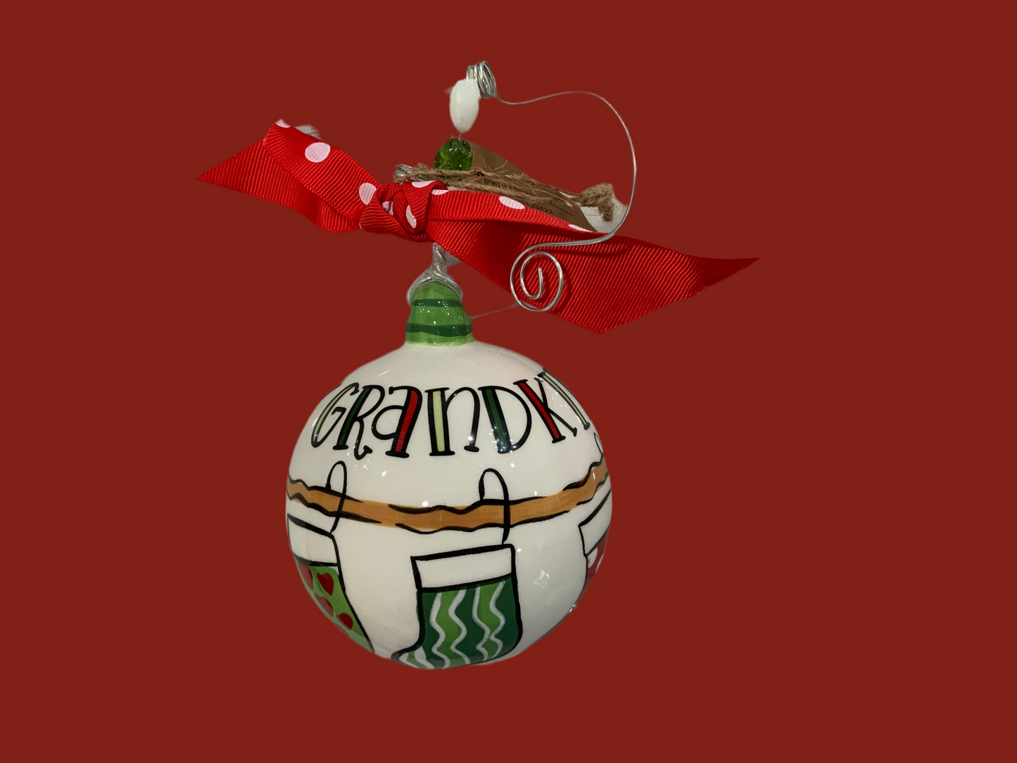 Grandkids round ornament