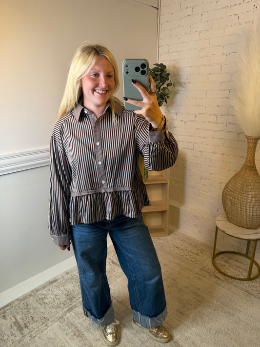 Cafe Society Brown Top