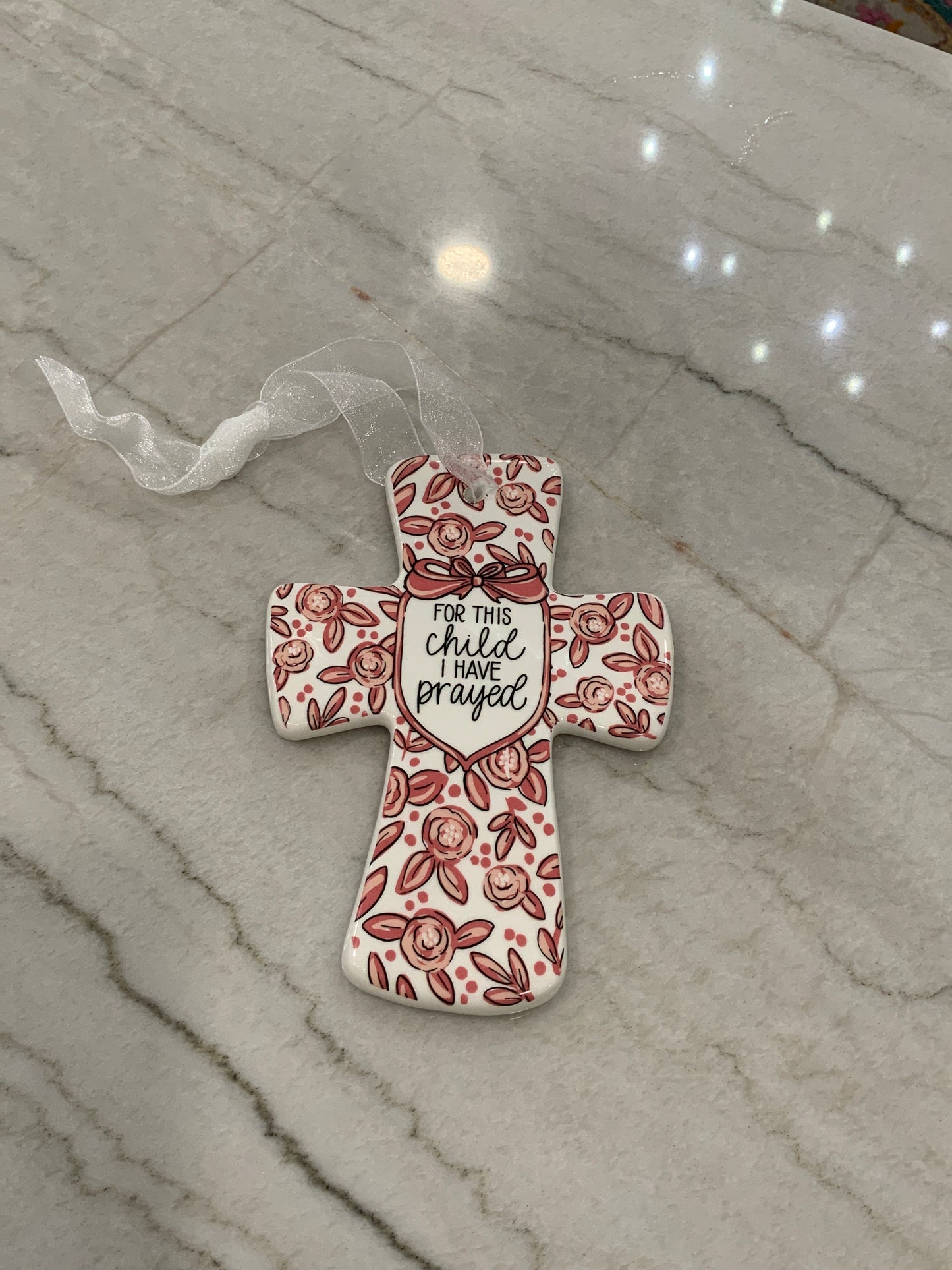 Pink For This Child Prayed Cross