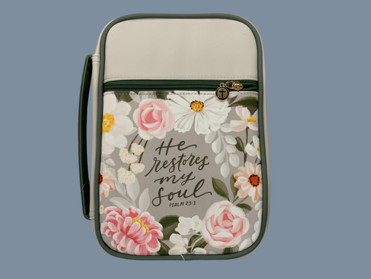 Bible Cover Green floral