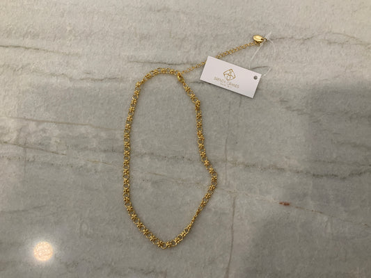 Gold Circle Link Necklace