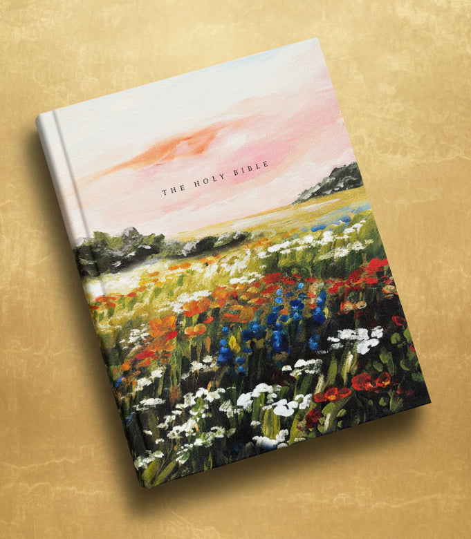 Grace Flower Field Bible Large Print - KJV