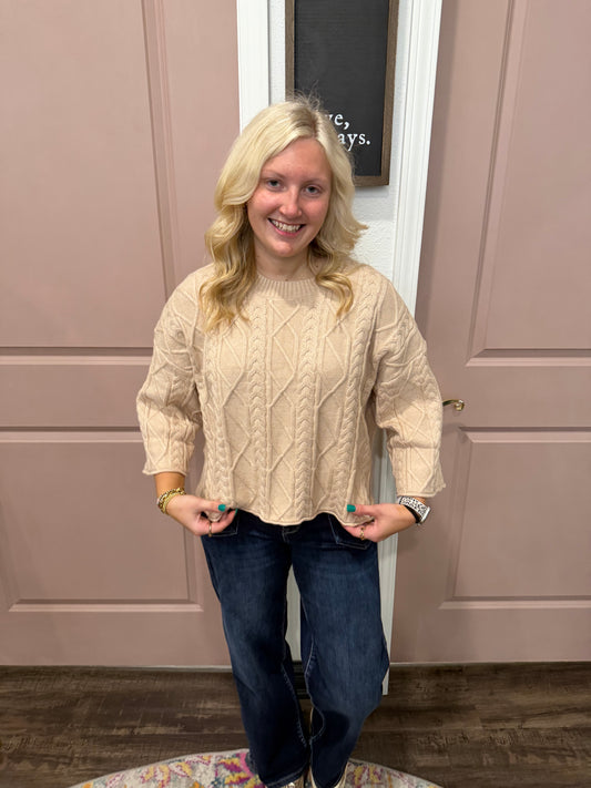 Cozy Taupe Fall Sweater