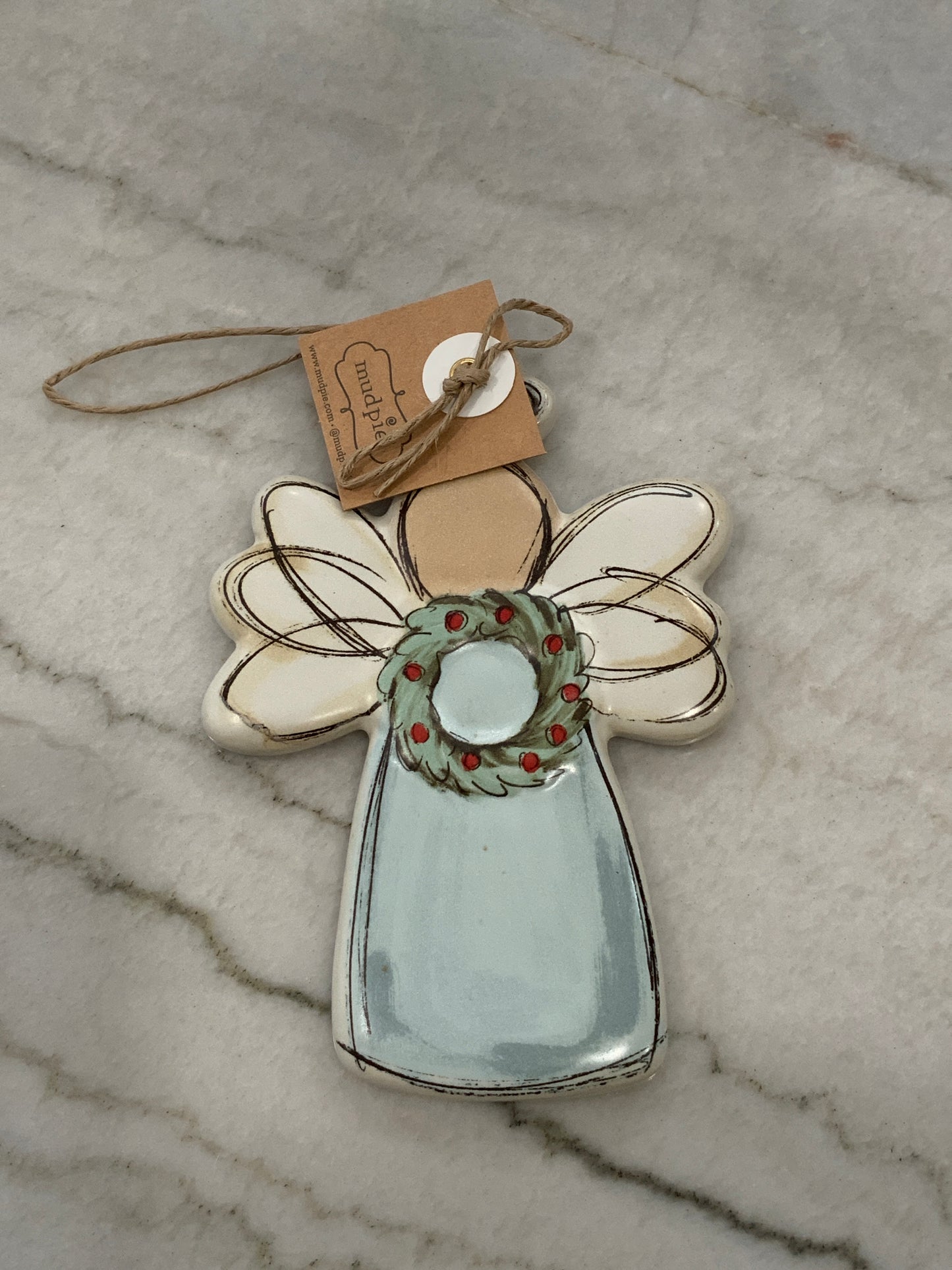 Wreath Angel Ornament