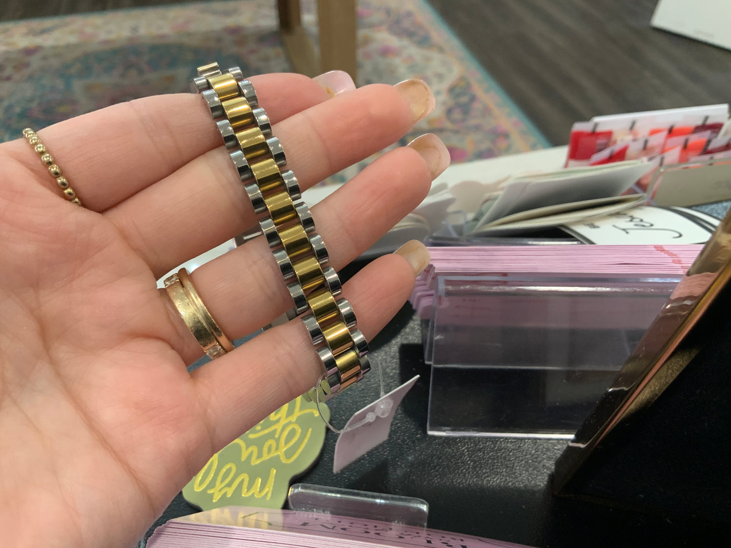 Two Toned Chunky Bracelet Waterproof