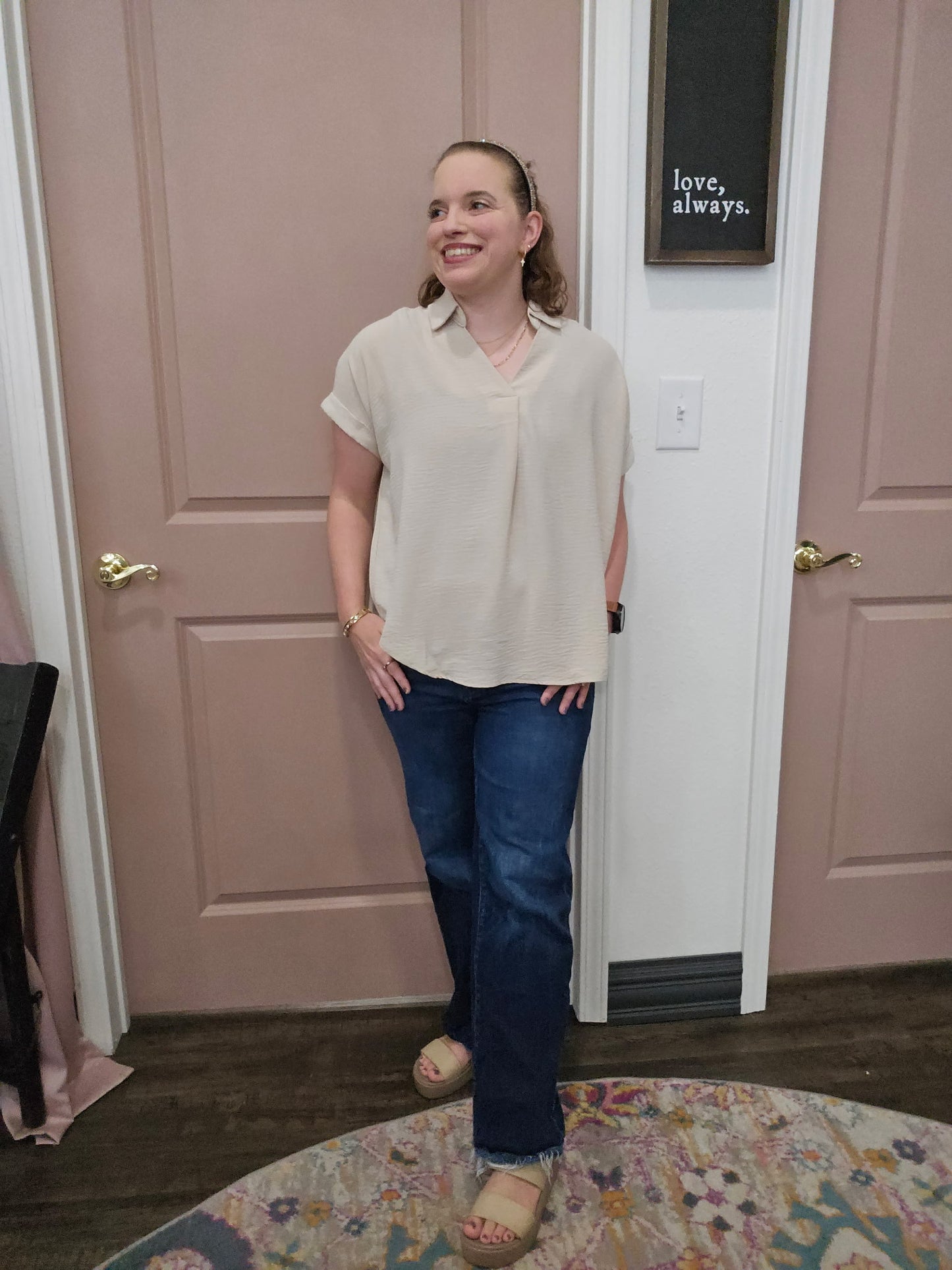 Muted Harmony Collared Top