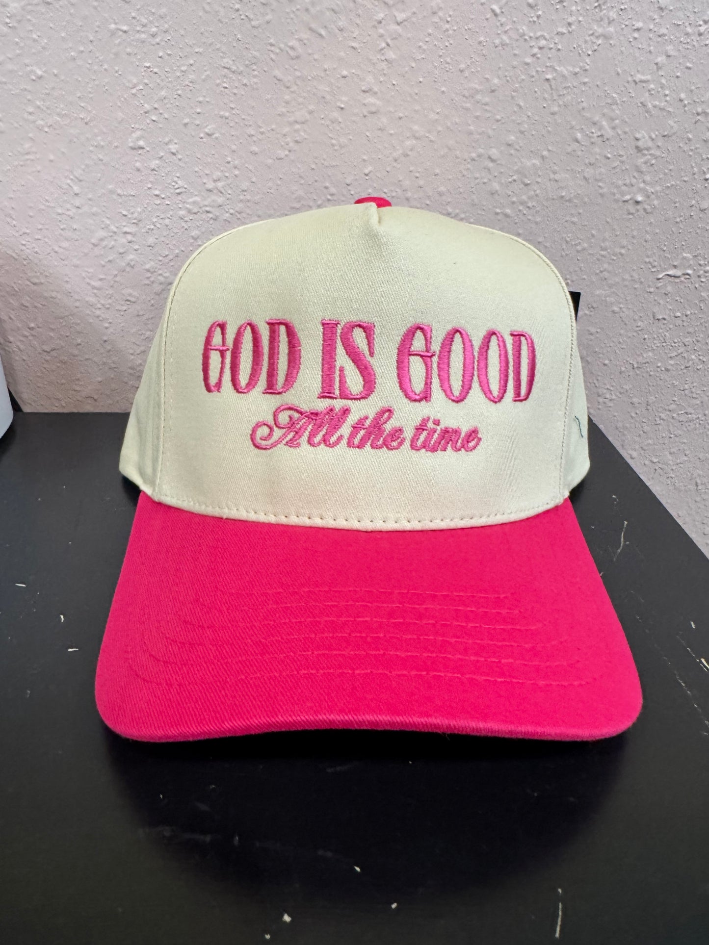 God Is Good Pink Hat