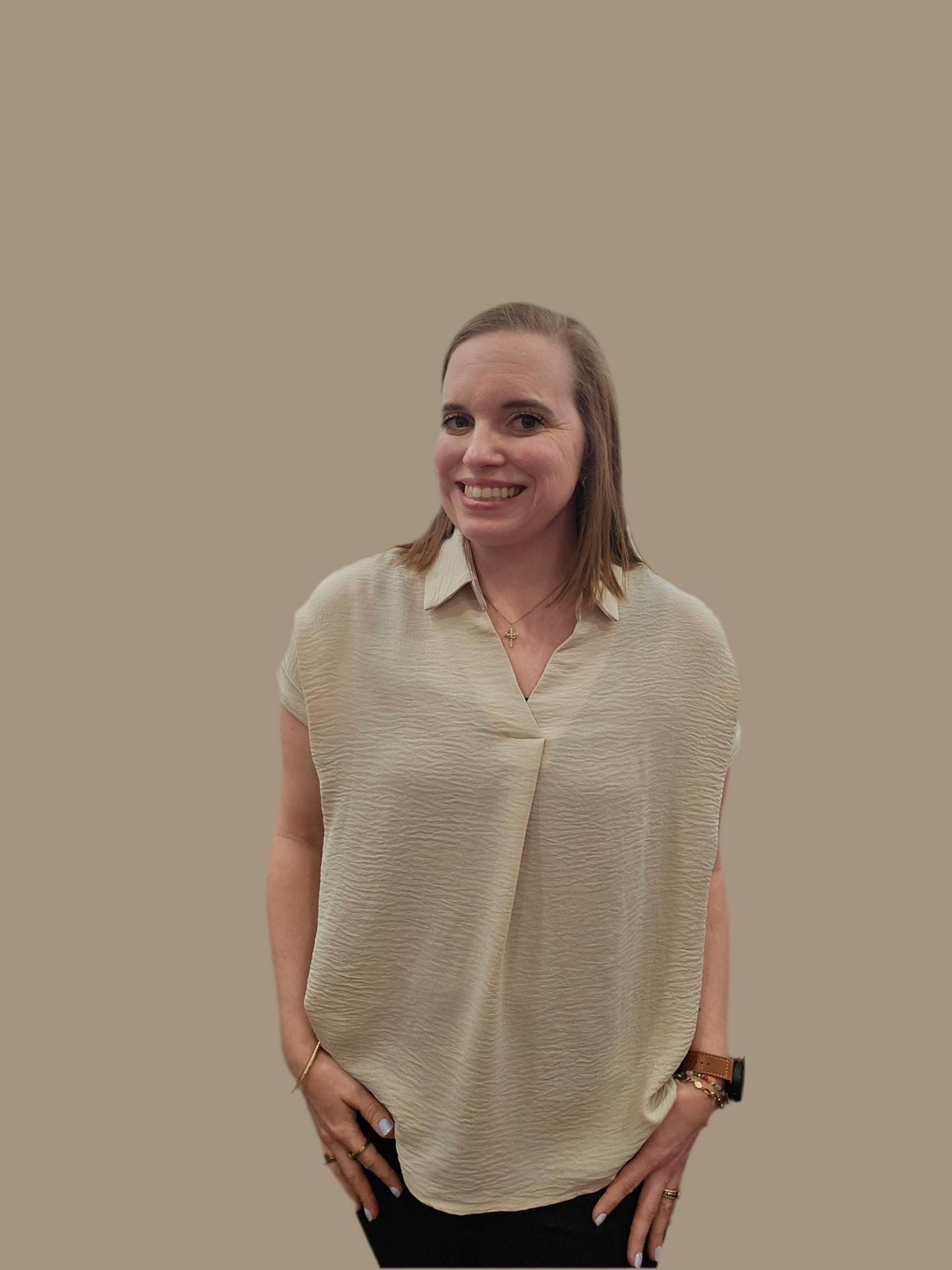 Muted Harmony Collared Top