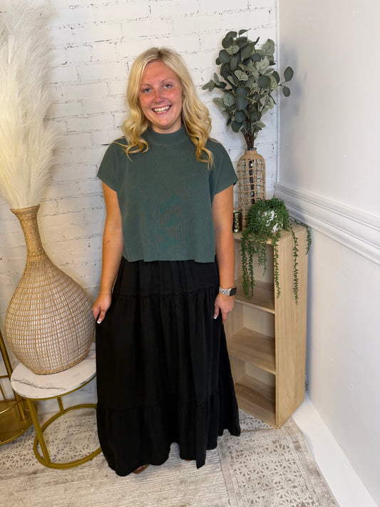 Black Simple Skirt (117)