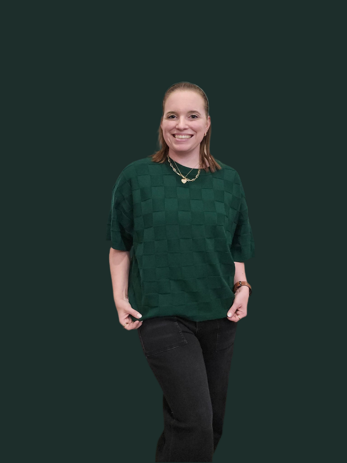 Hunter Green Sweater Top