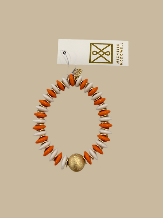 Chloe Bracelet Orange and White