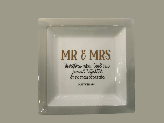 Mr and Mrs Joined Together Trinket Tray