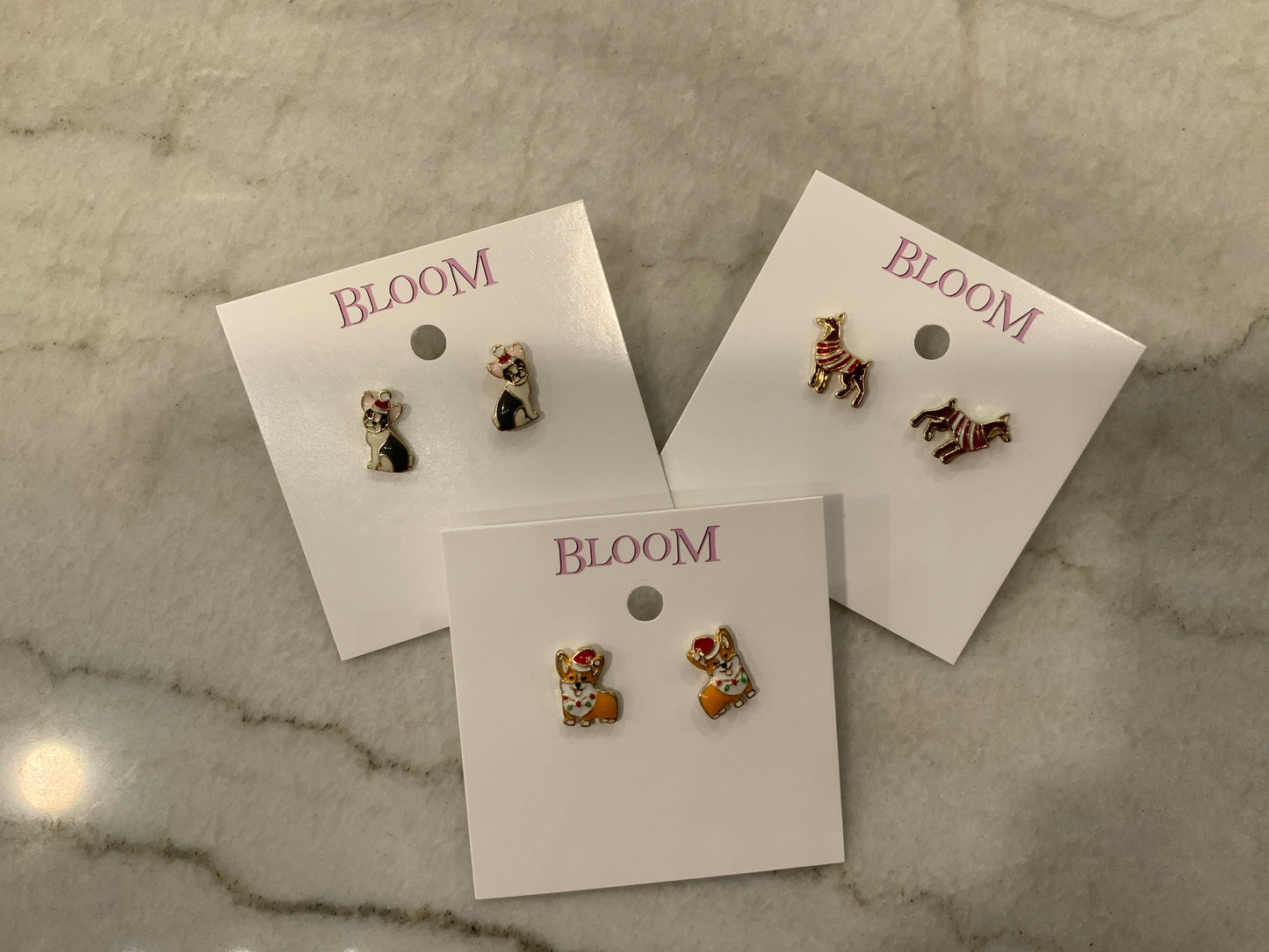 Assorted Dog Christmas Earrings
