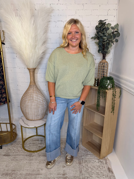 Sunday Market Green Sweater (117)