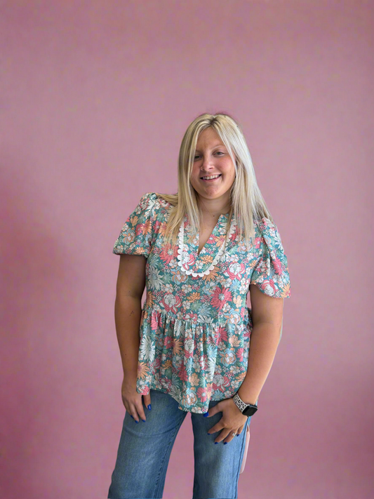 Sage Bloom Blouse