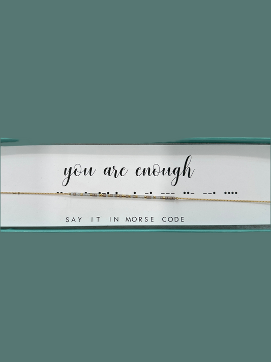 You Are Enough Necklace - Dot & Dash