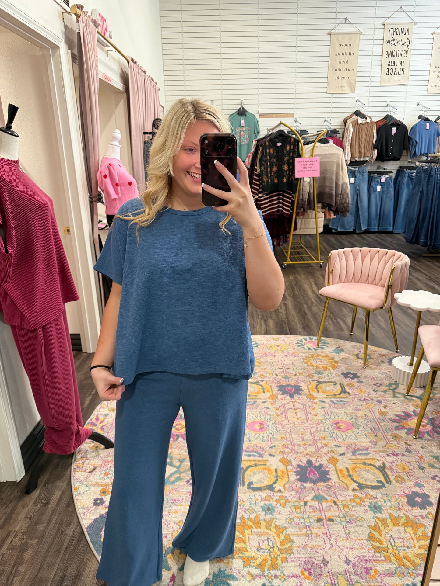 Cotton Worthy Dusty Blue Set