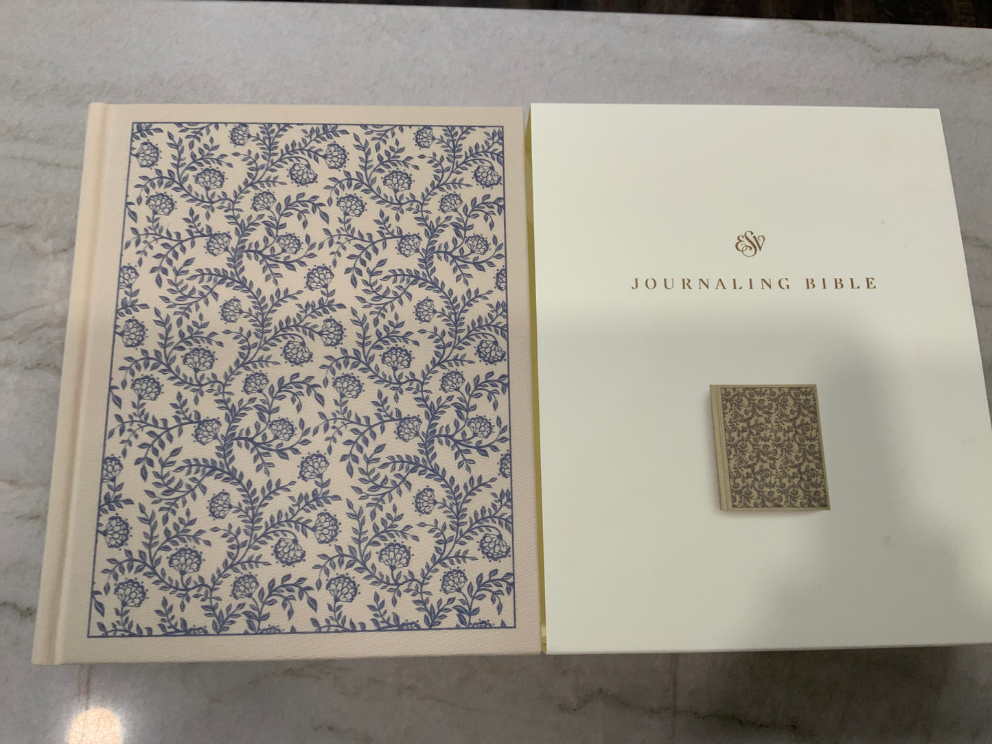 ESV Floral Blue Bible