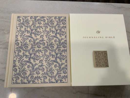 ESV Floral Blue Bible
